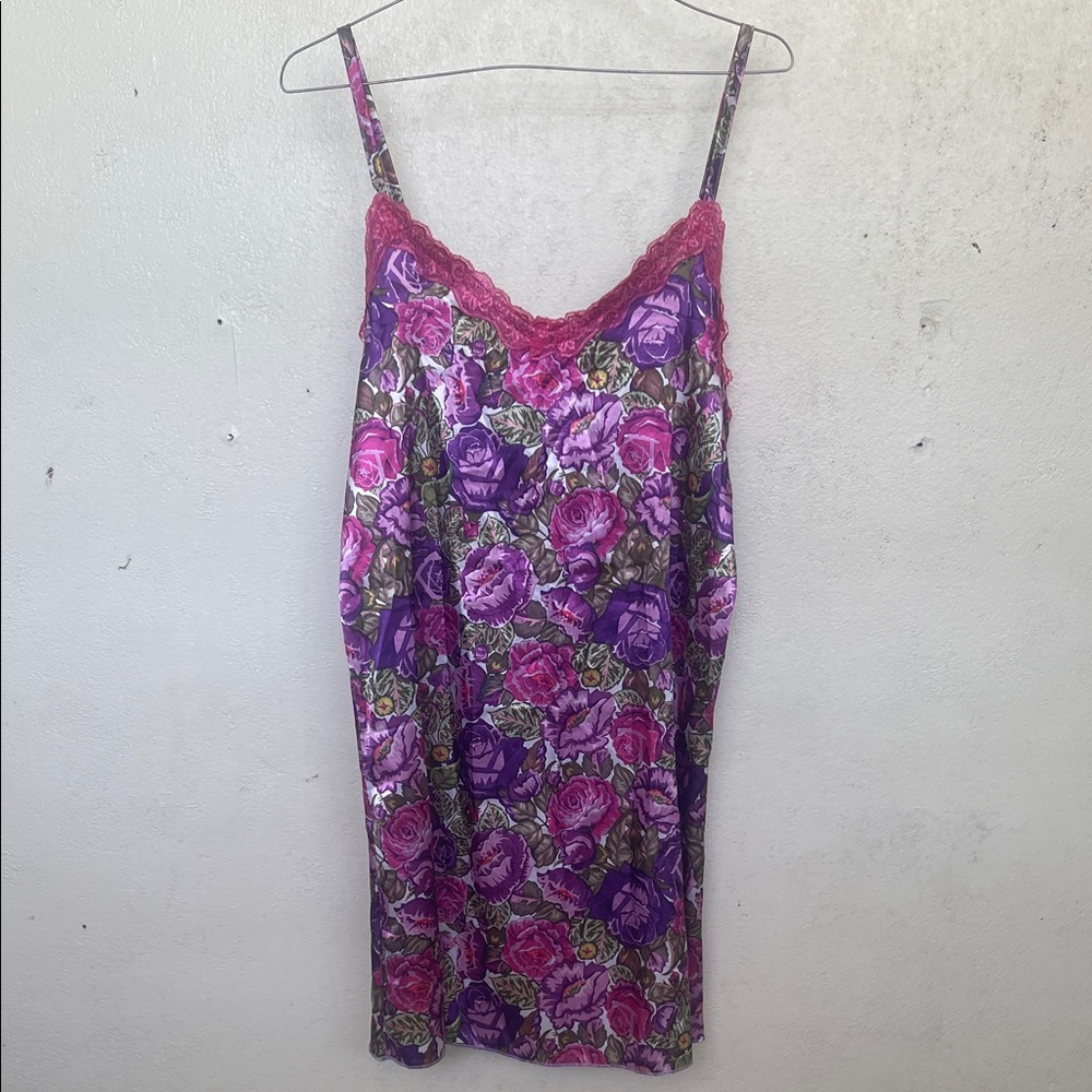 YMI Purple and Pink Floral Chemise